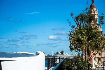 a view of the san francisco skyline with a clock tower at NEW Suite Downtown Miami - Amazing view 27th floor in Miami