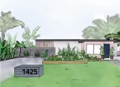 a rendering of a rendering of a house at Double Rainbow Suites 24th in Fort Lauderdale