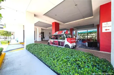 a food truck parked inside of a building at Charming 2 Bedroom Apt with Pool & Beach Service 2808 in Hallandale Beach