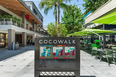 a sign for aocowalk on a city street at Breathtaking Direct Bay Views 2 bedroom condo with parking in Miami