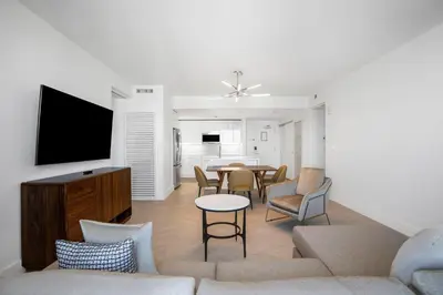 a living room with a couch and a table at WVR Vacation Residences 2306 in Fort Lauderdale