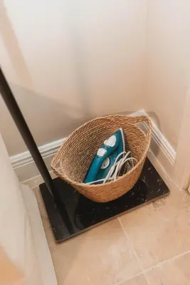 a basket sitting on top of a floor at Cozy Miami Suite with FREE Parking in Miami