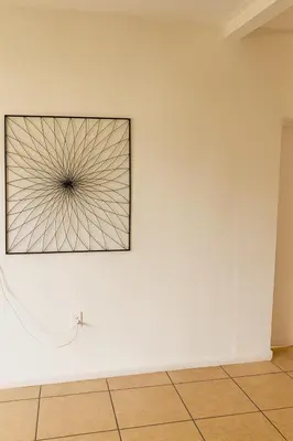 a picture on a white wall with a spider at Fauna Bizcaya in Gold Coast Heliport