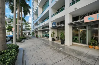 an empty street in front of a building at Exclusive unit in Miami Sunshine in Miami