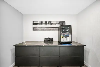 a kitchen with a coffee maker on a counter at Exclusive unit in Miami Sunshine in Miami