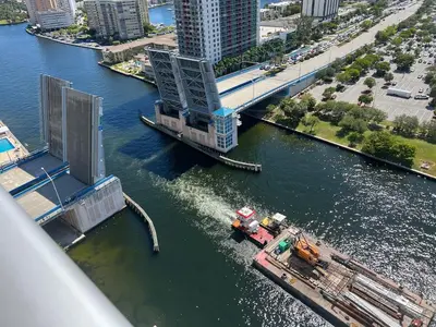 an aerial view of a bridge over a river at Hyde the best apartment next to Hollywood Beach 2B 2B in Hollywood