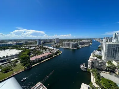an aerial view of a river in a city at Best Apartment next to Hollywood Beach 2B 2B in Hollywood