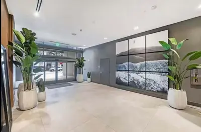 a room with potted plants in a building at Modern Brickell Luxe Apartment by Palermo Home Miami in Miami