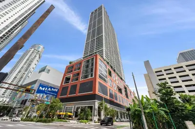 a tall building in the middle of a city at 3312 Modern Apt in front of Kaseya Center with Pool and Gym in Miami