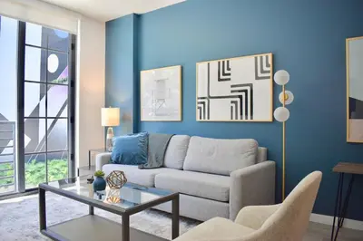 a living room with a couch and a table at The Juliet VI Vibe 8701 in Miami