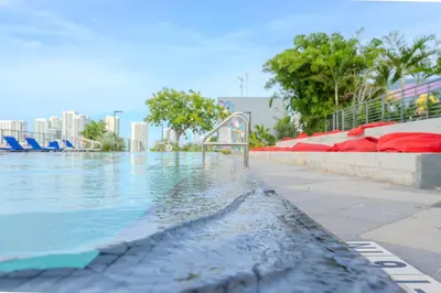 a swimming pool with water in the middle of it at The Juliet XII Vibe 8745 in Miami