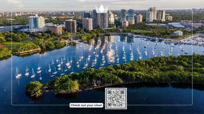 an aerial view of a city with boats in the water at MVR - This Miami Suite Is Built to Impress in Miami