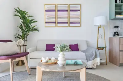 a living room with a couch and a table at MVR Skyline Luxury in Downtown Miami in Miami