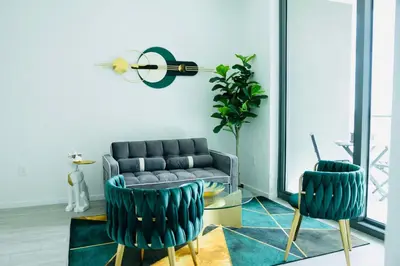 a living room with a couch and two chairs at Miami Downtown 2BR Pool-Gym-Views-Great Location in Miami