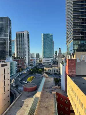 a view of a city skyline with tall buildings at Heart of Downtown Miami in Miami