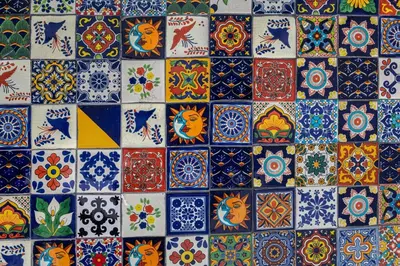 a bunch of different colored tiles on a wall at Modern Haven in Paradise w Heated Eco Pool 5B 4B in Miami
