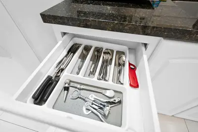 a drawer in a kitchen with tools in it at 1BED Condo w/Pool View | 3rd Floor at Tides in Hollywood