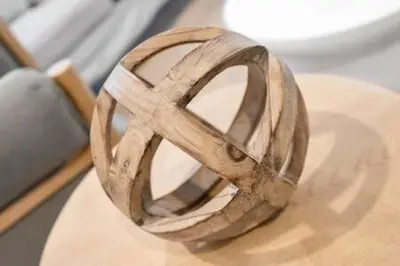 a wooden pretzel sitting on top of a table at 1720 Wa Kee 2A · Luxurious 4BR 3BA Retreat in Coconut Grove w Pool in Miami