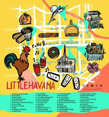 a map of lilihavana with sights and attractions at Paseo Miami in Miami