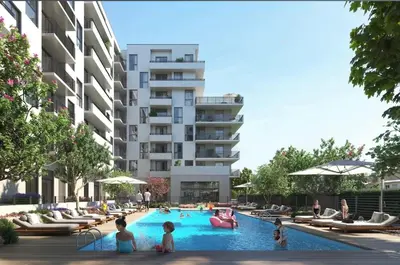 an artist rendering of a swimming pool in a building at Luxury Pent House Suite with Downtown Views in Miami