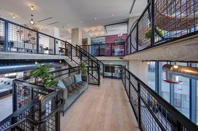 a lobby of a building with a couch at Amazing 3Beds 3Baths Corner Unit Downtown Miami in Miami