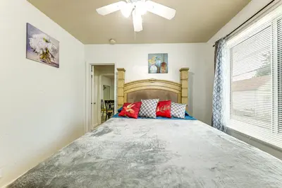 a bedroom with a bed and a window at 3 Mi to Beach Pet-Friendly Gem in Hollywood in Hollywood