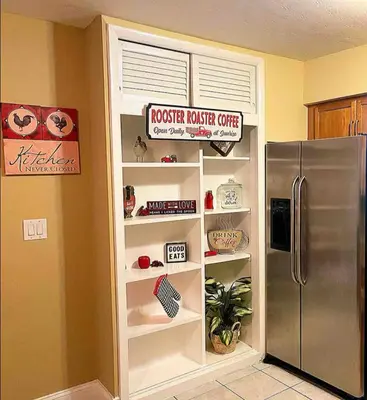 a kitchen with a refrigerator in a room at Lovely 2 Bedroom Condo With Free Parking & Wifi!! in Sunrise