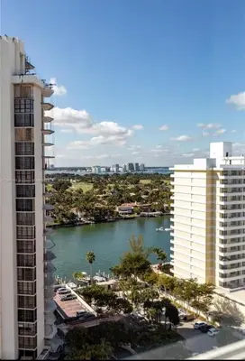 a view of a river from a building at UNIT #908 Castle Beach Club Condominium in Miami Beach