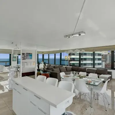 Stylish Oceanfront 2BR 1 and a half BA Condo with Resort Amenities Pools Gym Sauna 1402