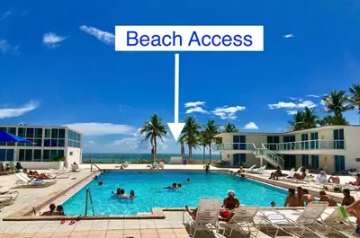 a swimming pool at the beach access resort at 1701 - Studio Ocean Front Free Parking Pool in Miami Beach