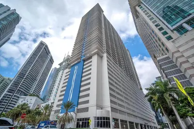 a tall building in the middle of a city at Lux condo on 25floor in Brickell in Miami