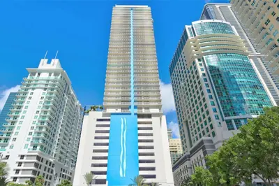 a group of tall buildings in a city at Newly Renovated Brickell Stay with Views and Amenities in Miami