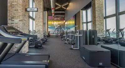 a gym with rows of treadmills and machines at SPECIAL OFFER - Luxury High Rise Downtown Miami - Bay Views and Top Amenities in Miami
