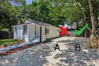 a small house with a x in front of it at Heart of Miami Oasis, Modern, Steps from It All in Miami