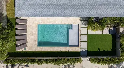 an overhead view of a swimming pool at New Construction Villa HotTub Heated Pool Gameroom in Fort Lauderdale