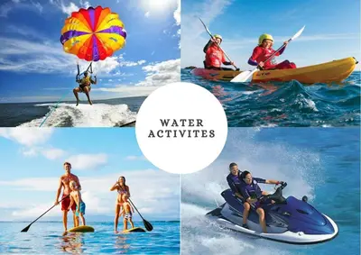 a collage of photos of people in the water on a boat at Upscale 4 BDRM Retreat - Mins to Las Olas & Beach in Fort Lauderdale
