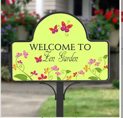 a sign that says welcome to her garden at Zen Garden Studio in Hollywood
