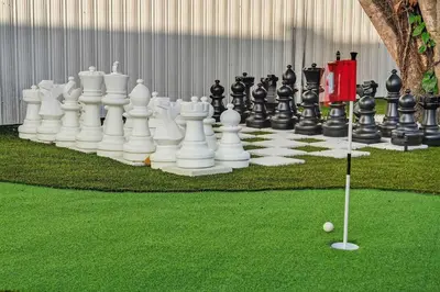a giant chess board and a giantquarteredquartered chessintend at Miami Private Pool Home 15 min to Beach - Aventura in Miami