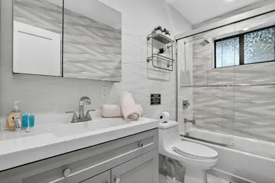 a bathroom with a sink and a toilet and a shower at Miami Private Pool Home 15 min to Beach - Aventura in Miami