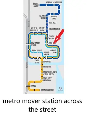 a metro move station across the street diagram at Skyline Nomad Studio Walk to Kaseya Rooftop Pool in Miami