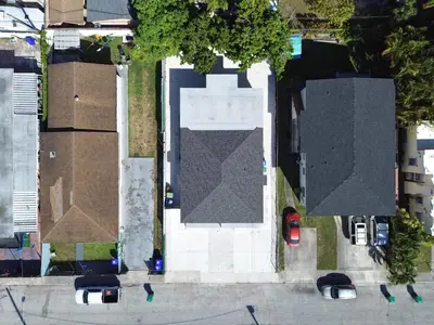 an overhead view of a parking lot with parked cars at Lux Miami Escape - Near Brickell- Free Parking in Miami