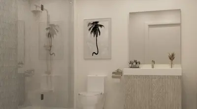 a bathroom with a shower and a toilet and a sink at High Floor Property-Expansive Views- Sleep 6 Miami in North Miami