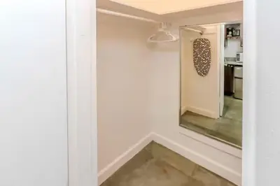 a mirror on a wall in a room at A dreamed bay view studio at Castle Beach Club in Miami Beach