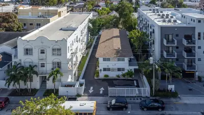 an aerial view of a city with buildings at Riverside Retreat Skyline Views & Beach Nearby in Miami