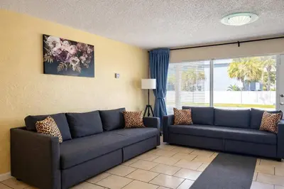 a living room with two couches and a window at Lucky Family Charm STR-2750 in Hollywood