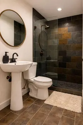 a bathroom with a toilet and a sink and a shower at Lisboa Shores in Miami