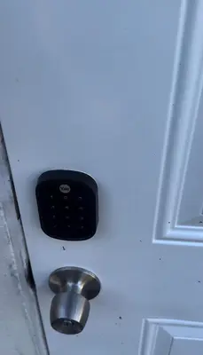 a door with a phone on the side of it at Lisboa Shores in Miami