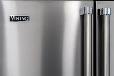 a stainless steel refrigerator with the word whining on it at Versace Mansion Neighbor (Floor 1) Sleeps 9 in Miami Beach