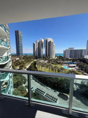 a view of the city from the balcony of a condo at Exceptional apartment in Sunny Isles in Sunny Isles Beach