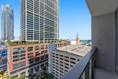 a view from the balcony of a building at 501 First Residences in Miami